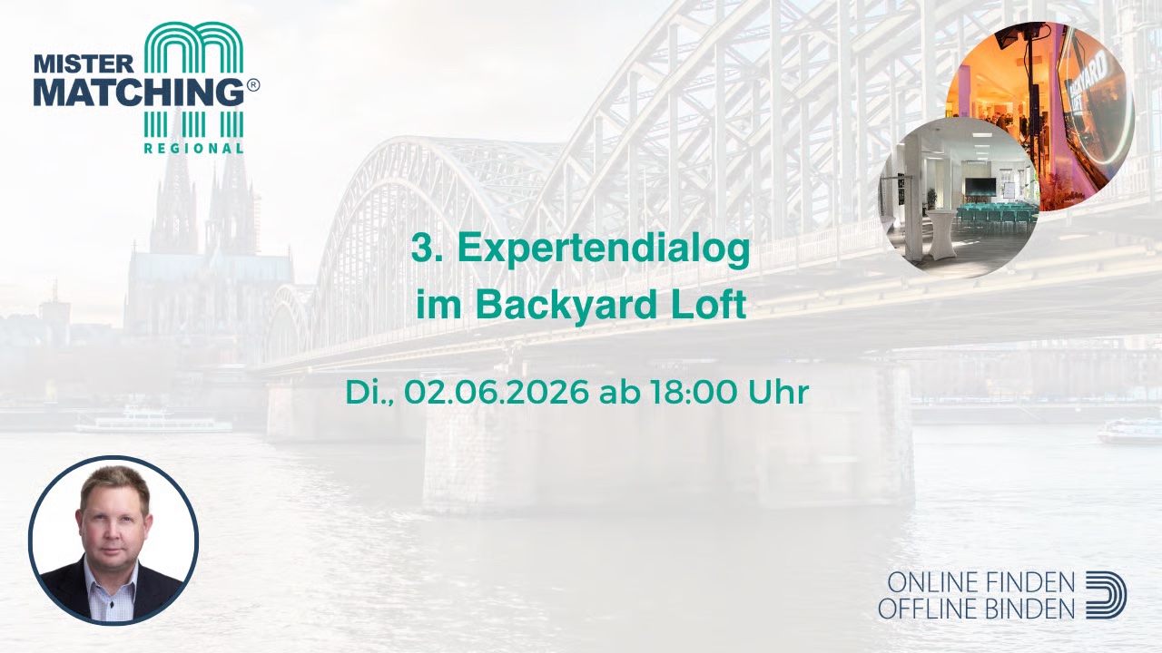 Expertendialog im Backyard Loft der MISTER MATCHING Regionalgruppe Köln